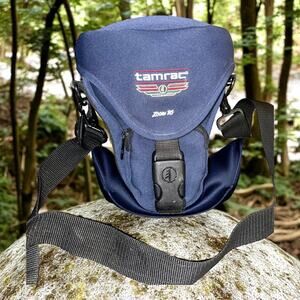 Tamrac Zoom16 Camera Bag SLR Digital Pockets Shoulder Belt Loop 5516 Blue